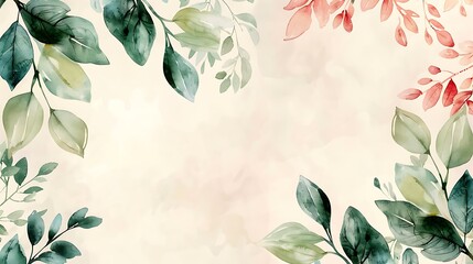 Spring and summer Background watercolor arrangements with small flower. Botanical illustration minimal style. Generative Ai