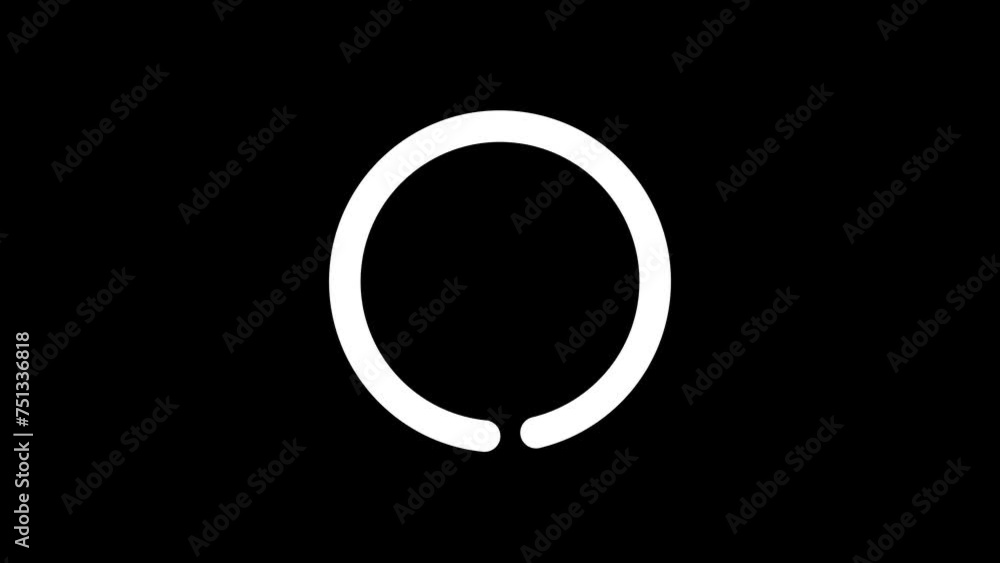 Poster white color circle progress bar animation. loading animated .