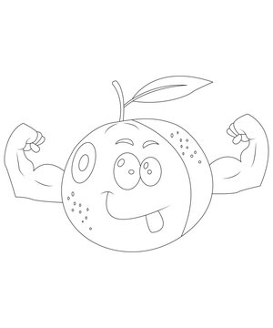 Unique Fruit Coloring page for kids and adults . fruit coloring book page line art  for children 