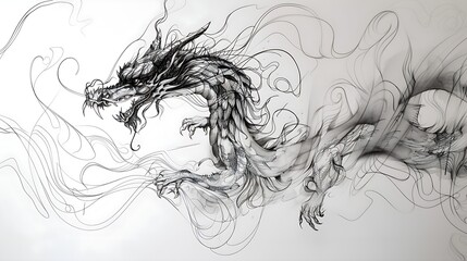 whispers of myth: the dragon's pencil sketch