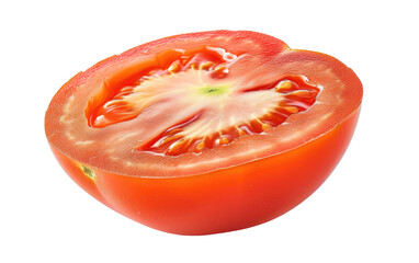 Half a Tomato isolated on transparent Background - obrazy, fototapety, plakaty
