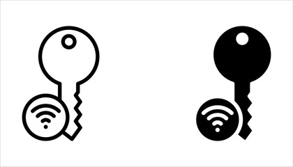 smart key icon set. Simple element illustration. smart key symbol design on white background