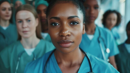 Dark skin nurse. 