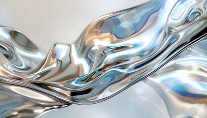 Modern Cover. Liquid metallic template holographic shimmering in brilliant colors futuristic...