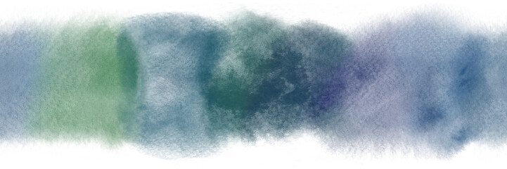 horizontally seamless colorful watercolor pattern as banner