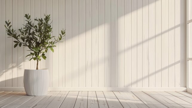 Set up a wooden backdrop by painting it white or a light color. It creates a clean, modern atmosphere for a variety of designs. Looks calm and simple