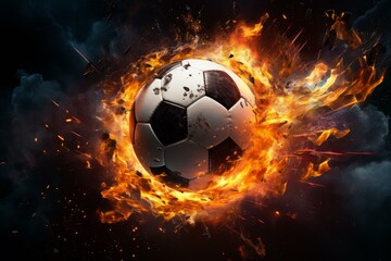Naklejka premium Lightweight Soccer ball net. Stadium sport team. Generate Ai