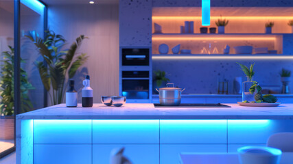 modern kitchen in a loft style.