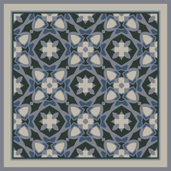 Creative trendy color abstract geometric pattern in gray blue white, vector seamless, can be used for printing onto fabric, interior, design, textile