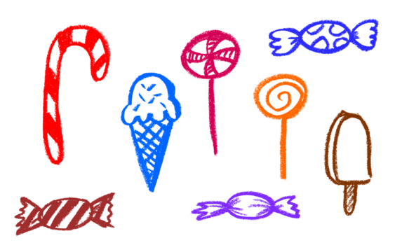 Candy Crayon Drawing