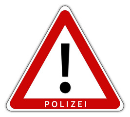 Polizei Kontrolle Tuning Schild 