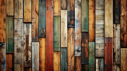 Multicolored Wooden Planks Texture