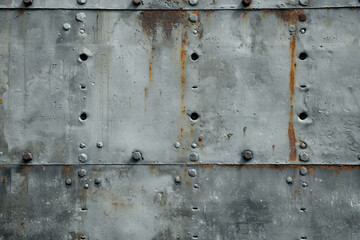 Detailed view of a metal surface featuring rivets in focus
