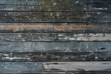 A weathered wooden wall with peeling paint in need of repair and maintenance