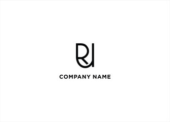 RU logo design vector template
