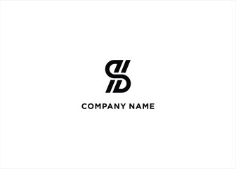 SH Letter Logo Design Vector Stock Vector