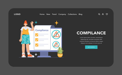 Compliance concept. Flat vector illustration