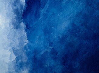 Abstract watercolor paint background dark blue color grunge texture for background, banner.