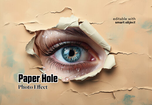 Paper Hole Effect. Ai Generated