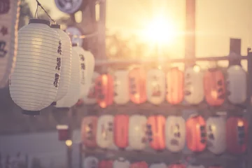 Foto op Aluminium Japanese lanterns that are decorated during various festivals © TonStocker