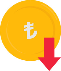 Obraz premium Turkish Lira Currency Decrease