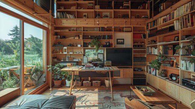 Harmony in the Hills: Tranquil Study Blending Sri Lankan Charm with Biedermeier Elegance