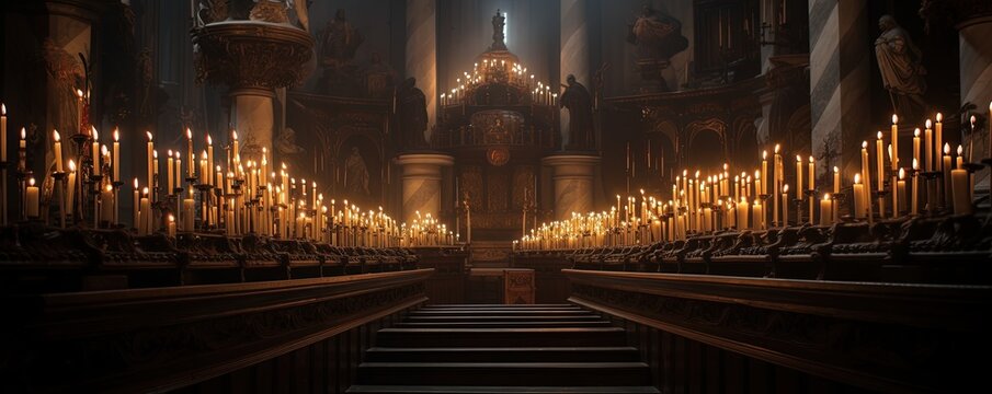 candles in the church
