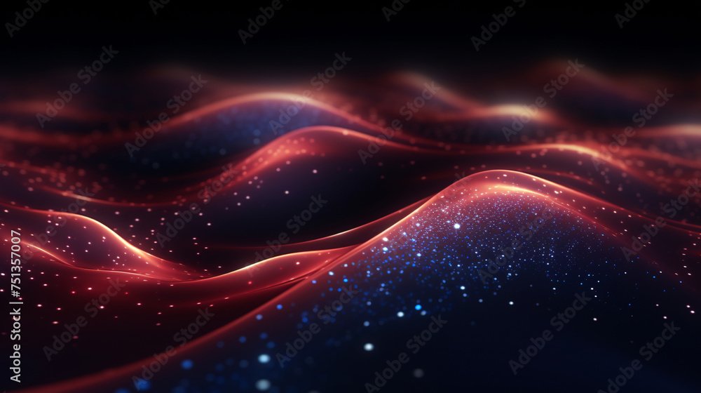 Aufkleber abstract golden wave particle particle background