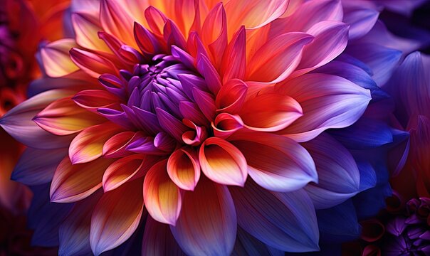 macro close-up photography of vibrant color flower as a creative abstract background