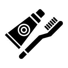 Toothbrush glyph icon