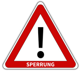 Sperrung Zeichen 