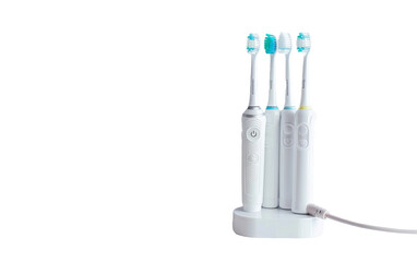Efficient Oral Care with the Electric Toothbrush Charger On Transparent Background.