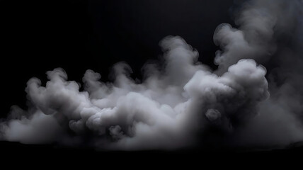 Smoke black ground fog cloud floor mist background.