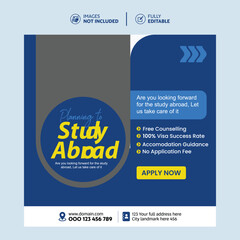 study abroad social media post template