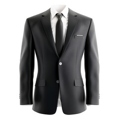 A classic black business suit for men