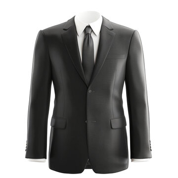 A classic black business suit for men