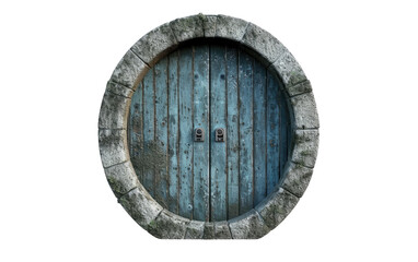 Circular Opening door isolated on transparent Background