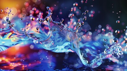 水（液体）の動きの抽象的なイメージ