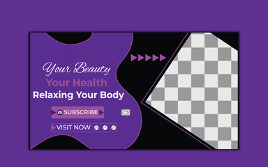 Vector modern digital Corporate YouTube video thumbnail and social media post web banner template