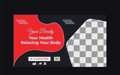 Vector modern digital Corporate YouTube video thumbnail and social media post web banner template