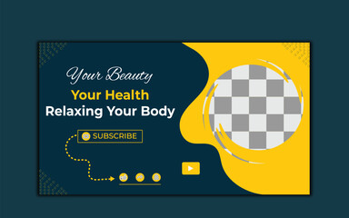 Vector modern digital Corporate YouTube video thumbnail and social media post web banner template