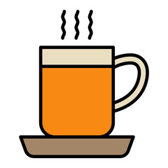   Coffee line filled icon