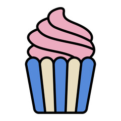  Cupcake line filled icon