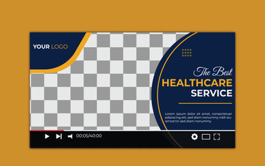 Vector modern digital Corporate YouTube video thumbnail and social media post web banner template