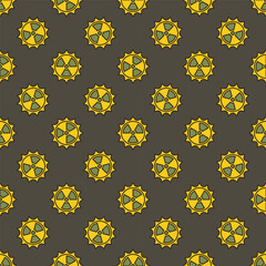 Radiation from Sun vector Space Nuclear Weapon colored seamless pattern