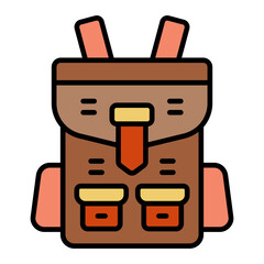   Backpack line filled icon
