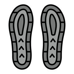   Footprint line filled icon