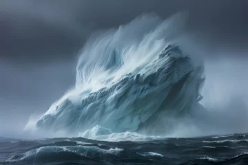Fotobehang Icebergs Majesty Amidst Oceans Fury © Sandris