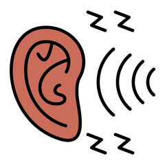  Noise Pollution line filled icon