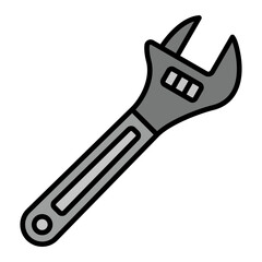   Adjustable wrench line filled icon